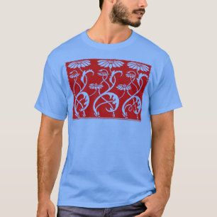 Camiseta Arte Floral Noveau Assírio Influenciada Horizontal