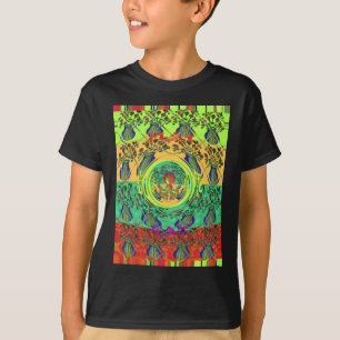 Camiseta Arte Floral Vibrante Abstrato