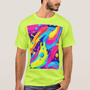 Camiseta Arte Fluida de Neon