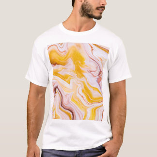 Camiseta Arte fluida: textura abstrato iridescente.