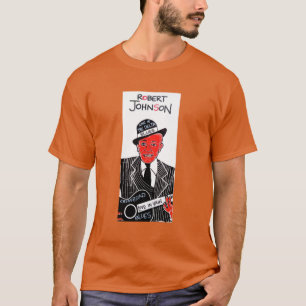 Camiseta Arte Folclórica do Blues de Robert Johnson