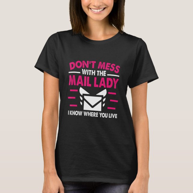 Camiseta Arte Funny Mailshe Para O Correio (Frente)