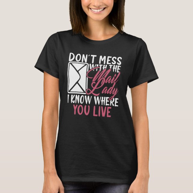 Camiseta Arte Funny Mailshe Para O Correio (Frente)