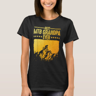 Camiseta Arte Funny Mountain Bike Para Homens Avô Biker Mou