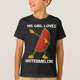 Camiseta Arte Funny Watermelon Para Meninas Crianças Melon 