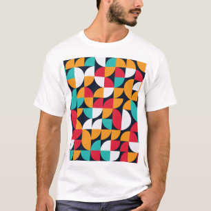 Camiseta Arte Genérica: Padrão Colorido de Triângulo