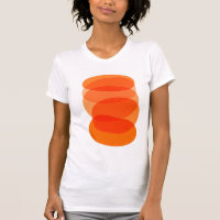 Arte geométrica Abstrato minimalista em laranja