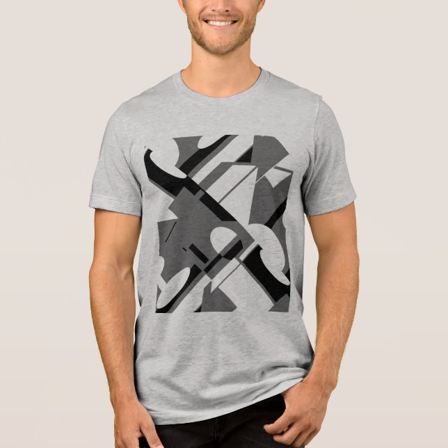 Camiseta Arte Geométrica Arte Preta de Carvões, inspirada n (Frente)