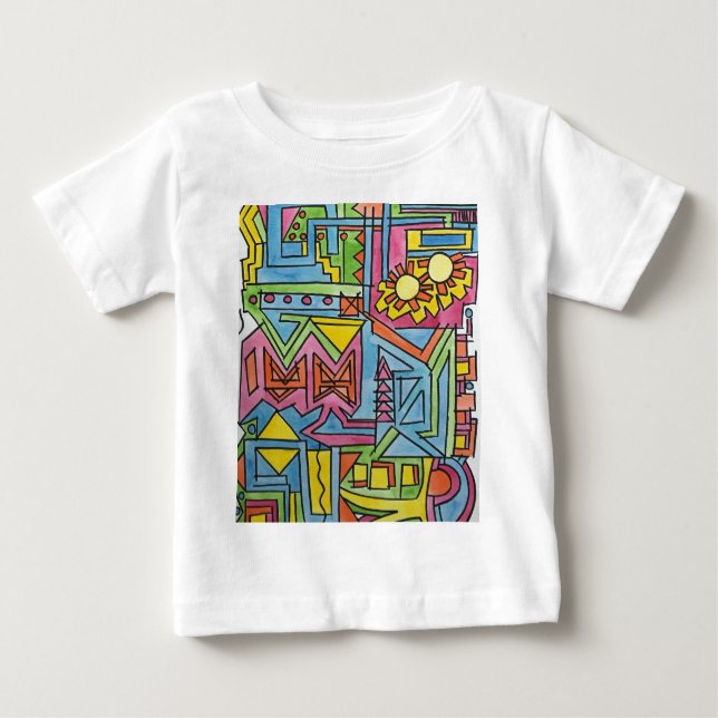 Camiseta Arte Geométrica de Alta Noon-Moderna (Frente)