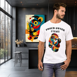 Camiseta Arte Geométrica Divertida, Moderno Abstrato com at