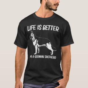 Camiseta Arte German shepherd Bonita Para Homens Mulheres A