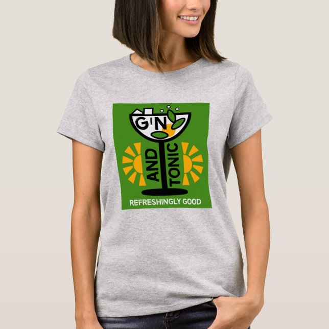 Camiseta Arte Gin E Drinkers Tônicos (Frente)
