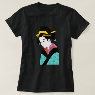 Camiseta Arte gira japonesa Geisha kimono