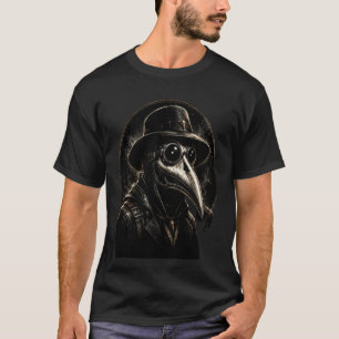 Camiseta Arte Gótica de Terror do Médico da Praga Negra
