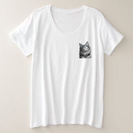 Camiseta Arte Gótica Mística de Olhos Azuis de Gata Bruxóli
