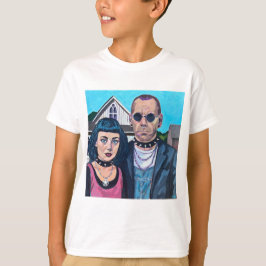 Camiseta Arte Gótico Americano Moderno - Inspirado em Grant