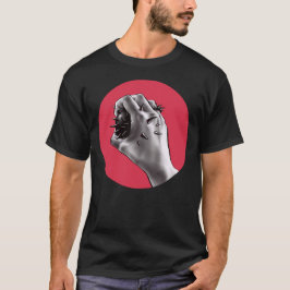 Camiseta Arte gótico do horror - mão stabbed