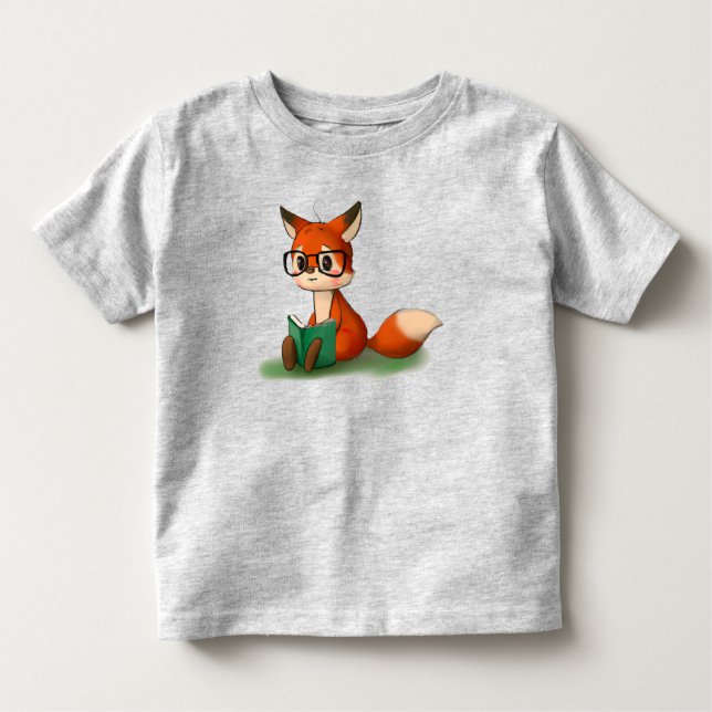 Camiseta Arte Gráfica Bela Fox Animal Art Storybook (Frente)