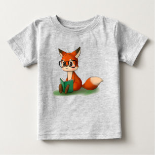 Camiseta Arte Gráfica Bela Fox Animal Art Storybook