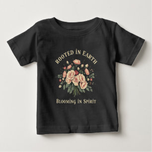 Camiseta Arte Gráfica de Buquê de Rosa Vintage Enraizado na