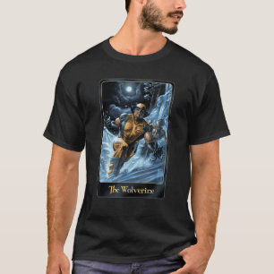 Camiseta Arte Gráfica do cartão Wolverine da Marvel em luz 