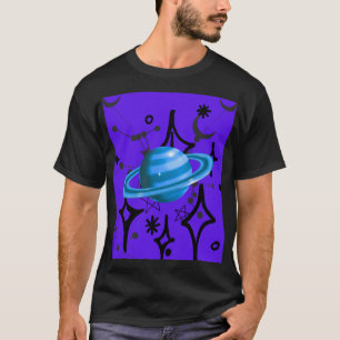 CAMISETA ARTE GRÁFICA DO PLANETA CÓSMICO