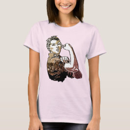 Camiseta Arte Gráfica Feminista Rosie-The-Riveter Linha Mar