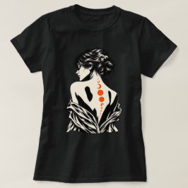Camiseta Arte Gráfica Moderna Mulher Abstrata Costas