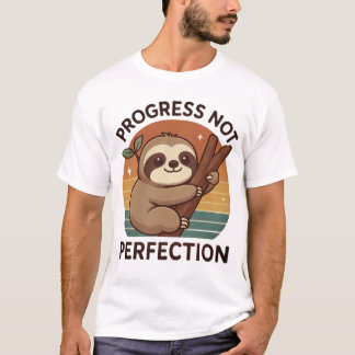 Camiseta Arte Gráfica "Progresso Não Perfeição"