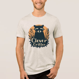 Camiseta Arte Gráfica Retro de Guaxinim Esperto