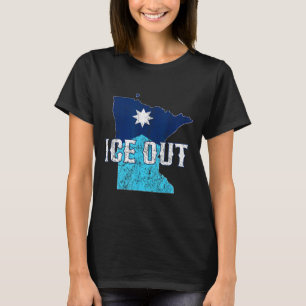 Camiseta Arte Gráfica Vintage Ice Out Mn Minnesota