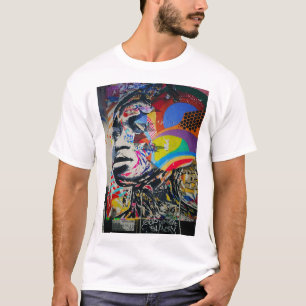 Camiseta Arte grafite de mulheres africanas