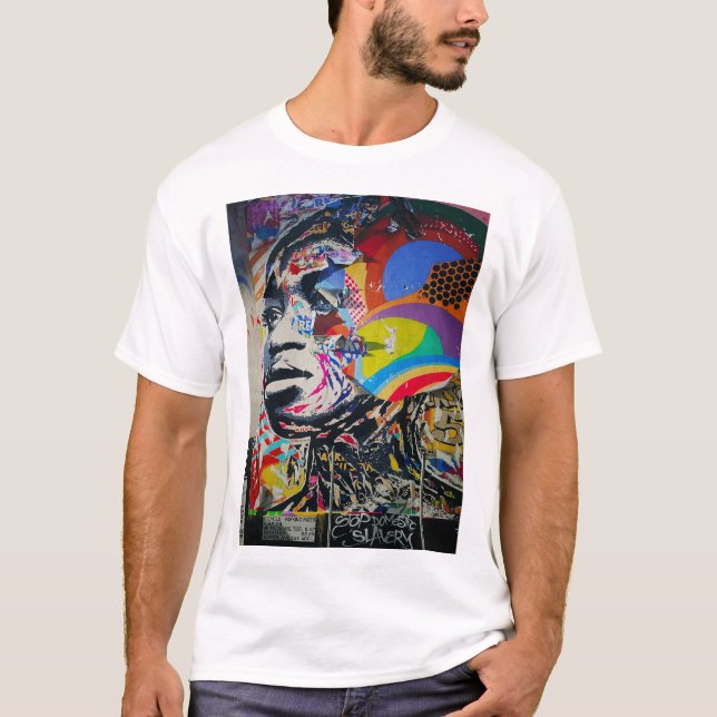 Camiseta Arte grafite de mulheres africanas (Frente)