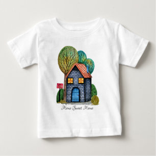 Camiseta Arte Home doce Home bonito da aguarela