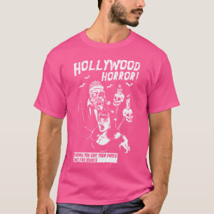 Camiseta Arte horrorosa - Filmes de terror de Hollywood - P