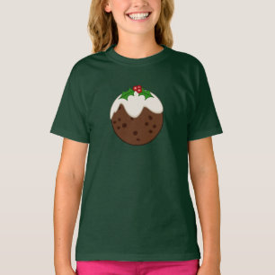 Camiseta Arte Ilustrativa de Pudim de Natal
