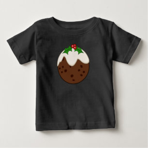 Camiseta Arte Ilustrativa de Pudim de Natal