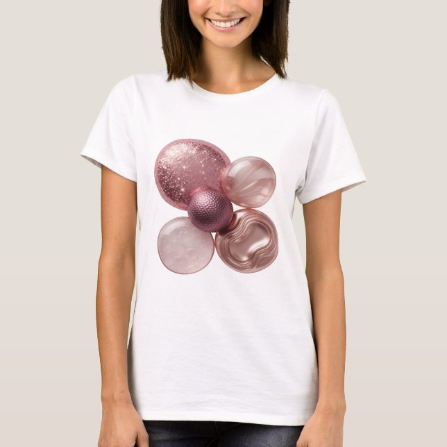 Camiseta Arte impressa em ABSTRACT ART prata Chic (Frente)