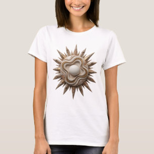 Camiseta Arte impressa em prata abstrata v2