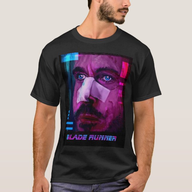 Camiseta Arte Impressionante de Ryan Gosling Blade Runner:  (Frente)