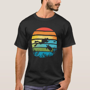 Camiseta Arte Incrível e Divertida de Mergulho para Homens