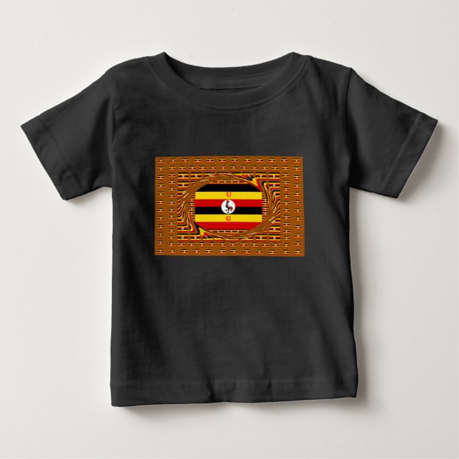 Camiseta Arte Inspirada por Sinalizador Vibrante no Uganda (Frente)