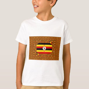 Camiseta Arte Inspirada por Sinalizador Vibrante no Uganda