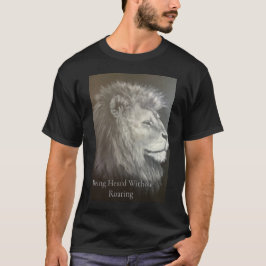 Camiseta Arte Inspiradora 'Ser Ouvido Sem Rugir como Leão'