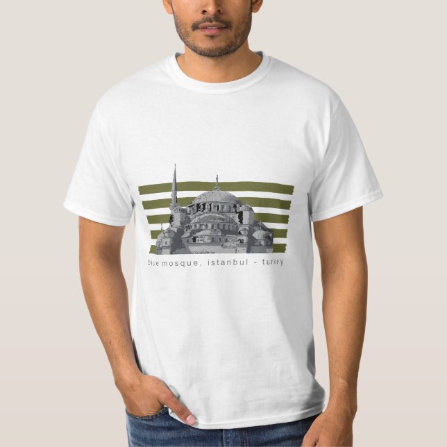 Camiseta Arte Islâmica da Mesquita Azul (Frente)