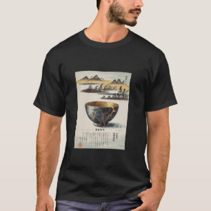 Camiseta Arte Japão Kintsugi Reparo Pote Ouro Cultura Japon
