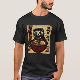 Camiseta Arte Japonês Clássico Amante de Macarrão Vida Selv