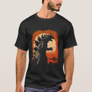 Camiseta Arte Japonês Vintage Retrô Lendário Kaiju Raro Leg