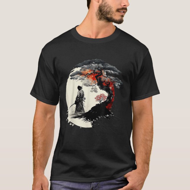 Camiseta Arte Japonesa Aikido Árvore Da Paz Da Guerra (Frente)