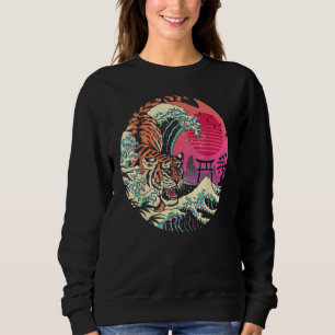 Camiseta Arte Japonesa Retro Rad Tiger Onda Kanagawa
